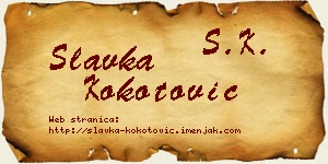 Slavka Kokotović vizit kartica